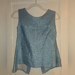 Shimmering Blue Sleeveless Top